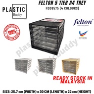 Buatan Malaysia, Ready Stock Felton FDD8575 A4 Tray, Document Drawer, Plastic Drawer