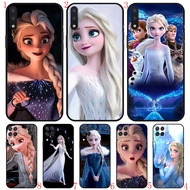 Xiao Mi Poco C75 C65 C55 C51 C50 C40 F5 Pro M4 Pro M5 B1 Elsa Princess Soft Black Phone Case