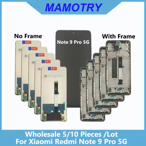 Wholesale 5/10 pieces / Lot 100% Tested For Xiaomi Redmi Note 9 Pro 5G M2007J17C Screen Lcd Display 