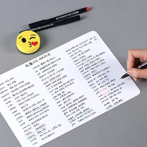 A3 Reusable Soft Whiteboard erasable draft paper With Whiteboard Marker And Eraser,Office Meeting Wr