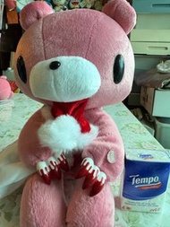 絕版全新未拆牌12寸高Gloomy bear 暴力熊 （粉紅色聖誕版）入電後可以郁動