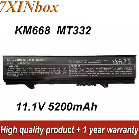 7XINbox KM668 KM760 11.1V 5200mAh Laptop Battery For DELL Latitude E5400 E5410 E5500 E5510 Series No