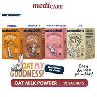 OATBEDIENT Oat Milk Powder / Chocolate Oat Milk / Oats & Chia Seeds / Lite 28G/35G ( 12's/BOX ) oatm
