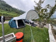 二手｜迪卡儂 6人露營延伸帳 Arpenaz Fresh 天幕 充氣帳 骨架帳