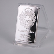 Silver Bar 1OZ oz Silver Plated Square Commemorative Coin Play 5.9~26