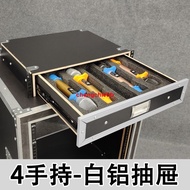 /2U Cabinet Microphone Drawer Solid Wood Power Amplifier Air Box 2 Pcs 4