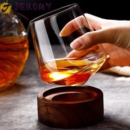 JEROMY Cognac Glasses Cup, European Style Rotating Irregular Whiskey  Glass, Bar Accessory Transpare