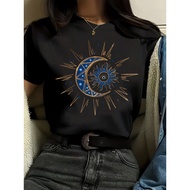 T-Shirts - Women's XL to 8XL Short Sleeve Round Neck Print