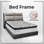 FREE INSTALL Katil Murah Queen Size Sofa Cushion Bed Frame Headboard Divan Bed Water Repellent King Size 床架