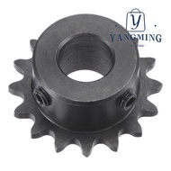 YANGYANG 16 Tooth Gear, C45 Carbon Steel 25 Chain B Type Hardened Teeth, Practical Black Oxide Singl