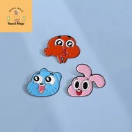 XHjewelryadd Cartoon Gumball Darwin Pin The Amazing World of Gumball Brooch Comic Animation