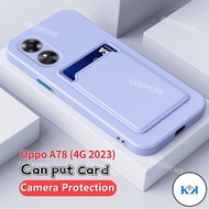 KK 2022 Oppo A78 4G 2023 Candy Card Slot Wallet Silicone Soft Casing For Oppo A78 OppoA78 78A A 78 4