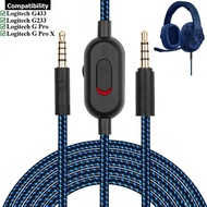 2.0M Braided Replacement Cable Extension Cord for Logitech G433 G233 G Pro X Gaming Headset With Mic