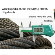 wire rope 36 mm 6x36 iwrc ungalv bersertikat