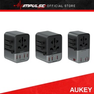 AUKEY Travel Adapter PA-TA07/8/9 & 35W/65W/100W Universal Converter Travel Charger - Black