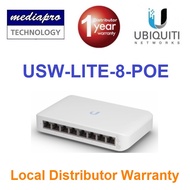 UbiQuiti USW-LITE-8-POE UniFi Switch USW Lite 8 PoE Managed Switch with 8 Gigabit Port, 52w PoE+ - Local Agent Warranty
