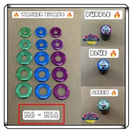 WASHER KITAKO 🇻🇳 WASHER ALLOY ORIGINAL M6 M8 M10 M12 WASHER MOISE GREEN WASHER AQUA BLUE SCREW COVER