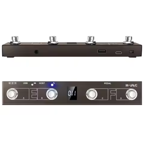 M-vave Chocolate Plus Wireless MIDI Controller Pro Keyboard 4 Buttons Foot Switch Supports MIDI Host