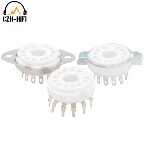 1pc 12pin B12C Ceramic Tube Socket Valve Base Power Lamp Jack for 50CA10,6CA10,6HF5,6C10 6JB5 6GE5 8