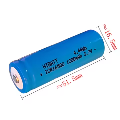 3.7V ICR16500 16500 lithium ion rechargeable battery 1200mAh LED led flashlight digital device