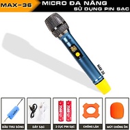 Bộ 2 Micro không dây đa năng Max 56 và Max 36 - Nâng cấp từ Max 39 - Hút âm tốt, Hạn chế hú rít - Sạ