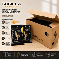 GORILLA Muscle Whey + Milk Protein Drink Mix | 10 Sachets x 50g | High Protein | Meal Replacement