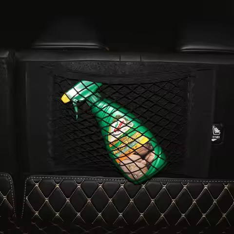 For Audi A4 B9 B8 A3 8V 8P 8L A6 Q5 Car Back Rear Elastic Net Mesh Pocket Trunk Paste Fixed Storage 