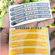 TAKASAGO EXCEL ASIA VELG STICKER BEST QUALITY BLACK YELLOW PRINT STICKER