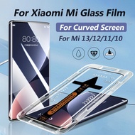 One-Click Tempered Glass For Xiaomi Mi 14Pro/13ultra/13/12pro/12X/11pro Screen Protector Edge Glue Fingerprint Unlock Easy Installation Film for Mi 13lite/11ultra/10s