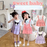 Kids Clothes Girls for Summer Cute Cartoon Character Printed Dress for Baby Girl 1 Years Old Birthday Sweet Dresses 2-8 Years Old Girls Casual Style Dress