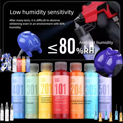 DSPIAE PT-AB Wash-Free Airbrush Starter Kit with Series Paints Complete Set for Scale Model Miniatur