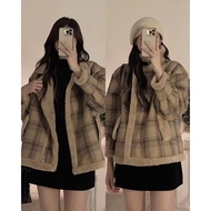 Korean style thick checkered feltJacket Calina Aokhoac2877_P6K15.