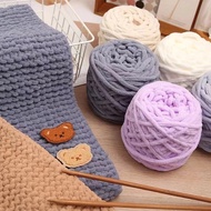 Thick Crochet Yarn Ball Chunky Chenille Yarn Soft for Scarf Towel Hand Knitting Craft Cotton Chunky 