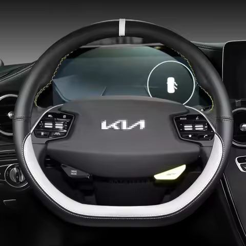 Car Steering Wheel Cover 38cm Leather For KIA K5 KX5 K2 K3 GT Brand Rio Cerato Sportage Stinger EV6 