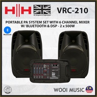 HH Electronics VRC-210 Vector Series Portable PA System Set with 6 Channel Mixer w/Bluetooth & DSP -