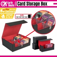 Graded Card Storage Box Magnetic Closure Waterproof Toploader Box TCG PU Leather PSA Slab Card Prote