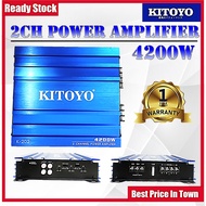 Kitoyo Power Amplifier Car 2 Channel Amp 4200W Car Power Amp 4200 Watt 2 CH Car Amplifier Car Speake