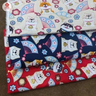 Fabric Bag with Cartoon Shiba Inu & Akita Inu Design | Cotton Handmade Gift