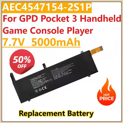 New 7.7V 5000mAh Replacement Laptop battery AEC4547154-2S1P For GPD Pocket 3 Handheld Game Console P
