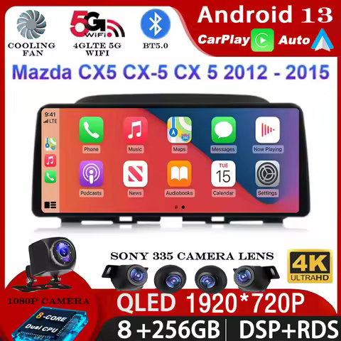 Android 13 Carplay Auto 12.3 Inch Car Radio For Mazda CX5 CX-5 CX 5 2014 2015 2016 Multimedia Video