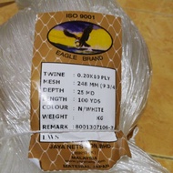Jaring Tangsi 9 3/4"  Pintal 10ply  (0.20mm x 10ply x 9 3/4" x 25md x 91.4m) Isi Jaring Pukat Pari