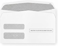 1099 NEC Tax Form Envelopes, Designed for Printed 1099 NEC 2022 Forms, Self-Seal, Double-Window, Sec