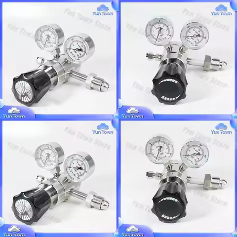 High Purity Double Gauge High Pressure Regulator for Laboratory Gas Control for Oxygen N2O Hydrogen 