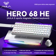 [Original]AULA HERO 68HE Magnetic RT Mechanical Keyboard 68Keys 8Khz Wired RGB Pudding Keyboard With