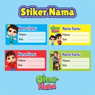 Omar & Hana Theme Children's Book Name label Stickers (40 pcs)