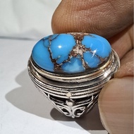 EGYPTIAN TURQUOISE EST DIMbiru 18.5x11x8.5 Ring 7
