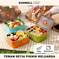 [Buy 2 Get 1 Free]SUNWELL 316 Stainless Steel Children's Lunch Box Spill-Proof Food Box