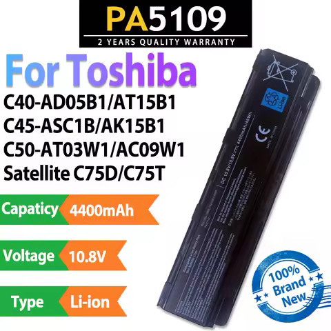 PA5109 10.8V 4400mAh Brand New Laptop Battery for Toshiba C40-AD05B1 C40-AT15B1 C45-ASC1B C45-AK08B1