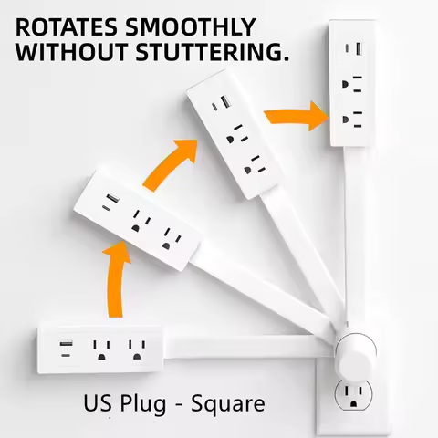 Electrical Wall Plug Rotates Electrical Outlet Extender Adjustable Length Power Outlets Extender Pow
