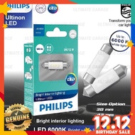 Philips Festoon C5W 6431 10x38 43mm LED Bulb Mentol Lampu Lamp Light Interior Dome Reading Cabin Kab